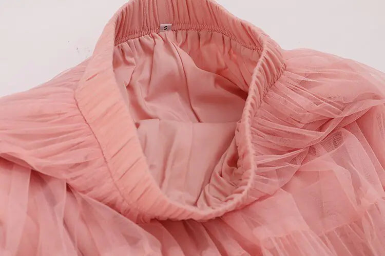 Ruffle Mesh Elegance Skirt