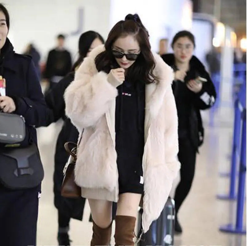 2018 Winter Matching Mother-Daughter Faux Fur Coats