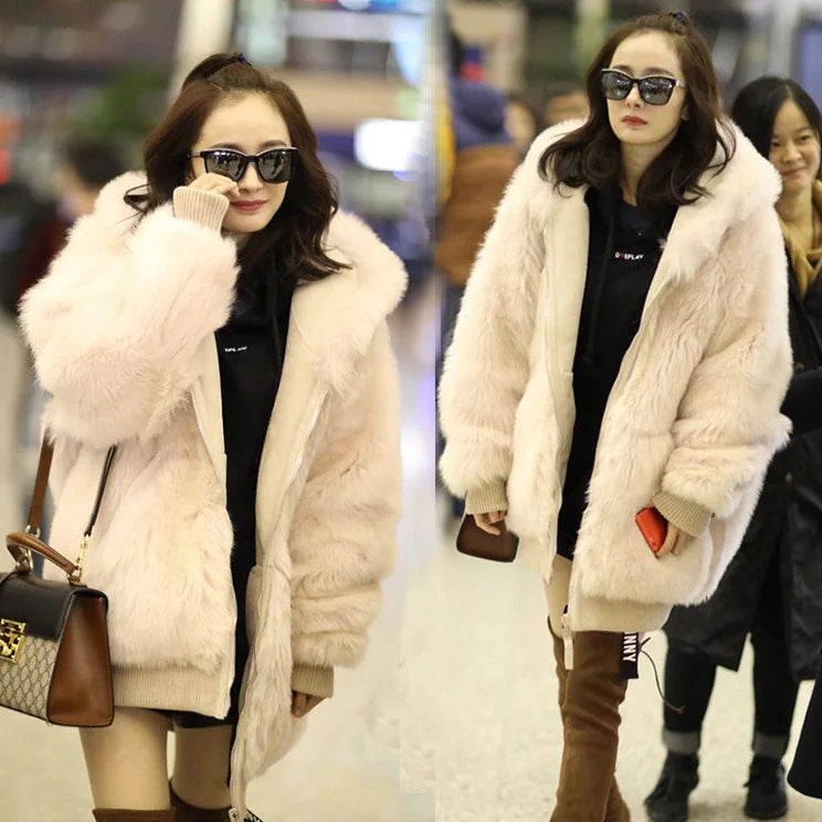 2018 Winter Matching Mother-Daughter Faux Fur Coats