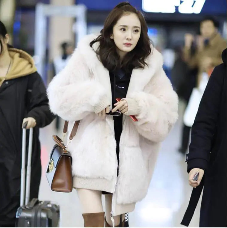 2018 Winter Matching Mother-Daughter Faux Fur Coats