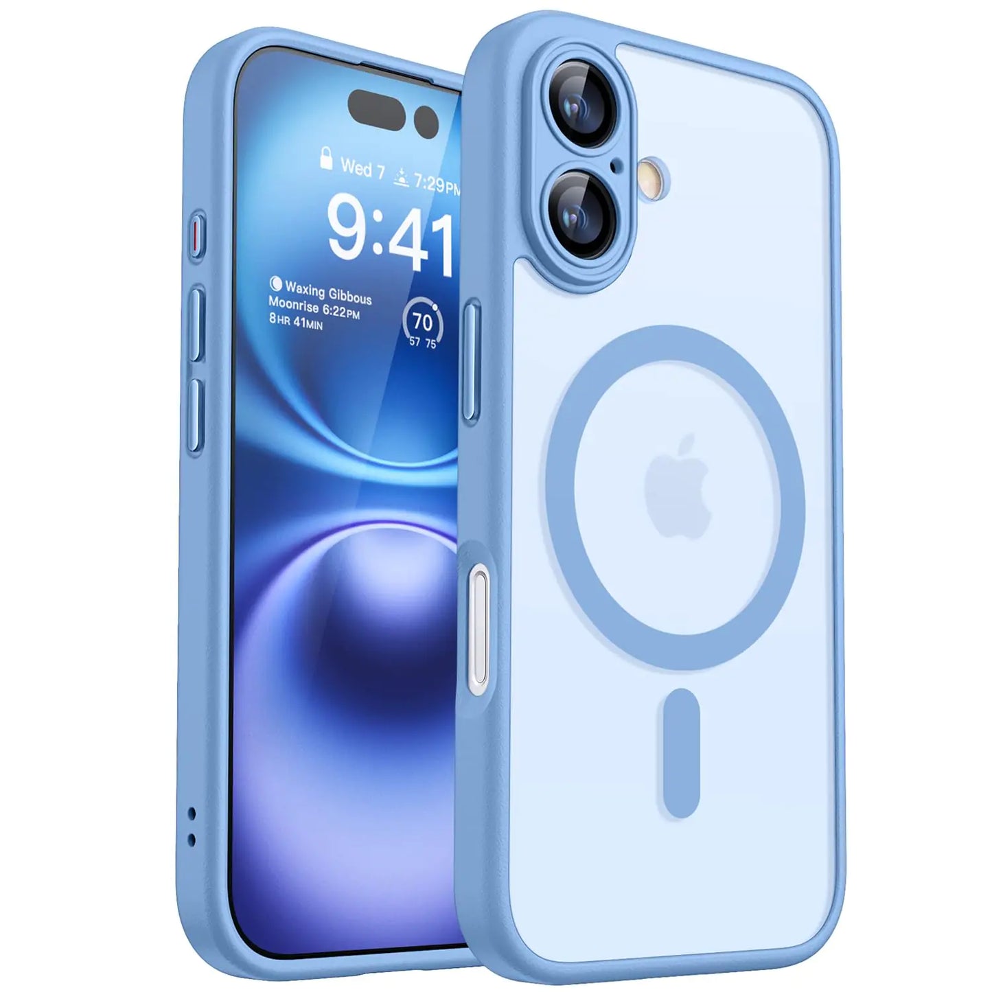 CANSHN Magnetic for iPhone 15 Pro Case Clear, Upgraded [Full Camera Protection] [Compatible with Magsafe] Non-Yellowing Protective Shockproof Bumper Phone Case 6.1 inch - Clear
